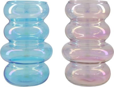 Vase luster glass 11.5x11.5x17.5cm C/2