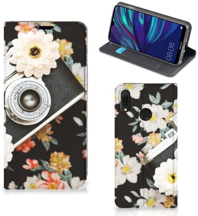 Huawei Y7 hoesje Y7 Pro (2019) Stand Case Vintage Camera