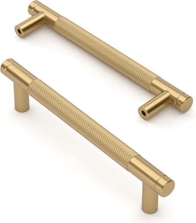 1 paar kastdeurgrepen - 2 stuks - Kastgrepen - Gatenafstand 128 mm - Universeel - Antislip kast- en ladegrepen - Kastgrepen - Geschikt voor diverse kasten, lades en meubels - 15,8 cm - Champagnekleur