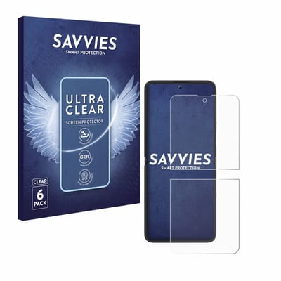 Savvies - Screenprotector voor Blackview Hero 10 (Display voor) - Folie Beschermfolie transparant 6 Stuks
