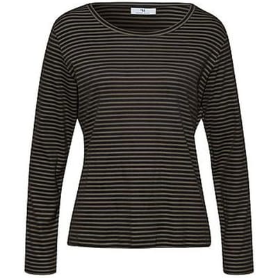 Shirt ronde hals en lange mouwen Van Peter Hahn beige