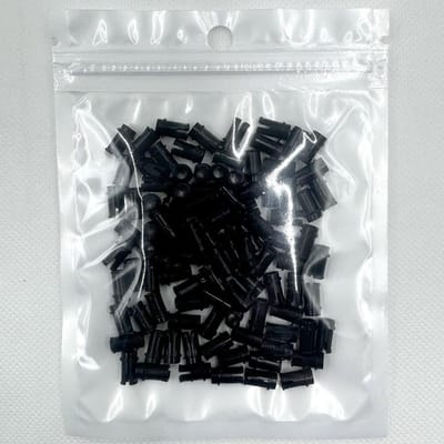 100 Stuks 4274 Technische Pin 1/2 Bouwstenen DOE-HET-ZELF Assemblage Bulk Componenten Reserve Bakstenen Leren- zwart