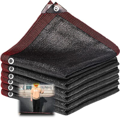 Schaduwdoek Rechthoekig - Zonnedoek Tuin - Terras Beschermen - 90% Schaduwpercentage - 3x6 Meter - Zwart