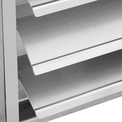Dailygoods- Wandventilatierooster RVS - Vierkant - Ventilatieopeningen - Antitrek flappen - Schroeven - Afdichting - Ventilatieopening