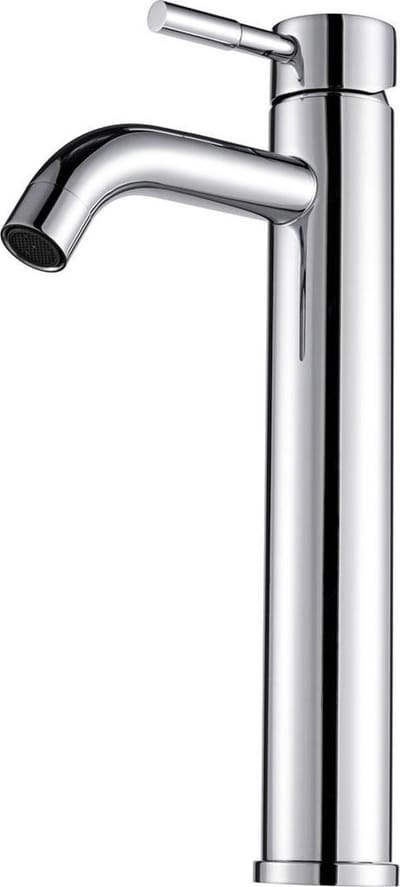 H&F SENY Wastafelkraan Hoog Chroom – 1 Greeps Opbouw Kraan Rond Design