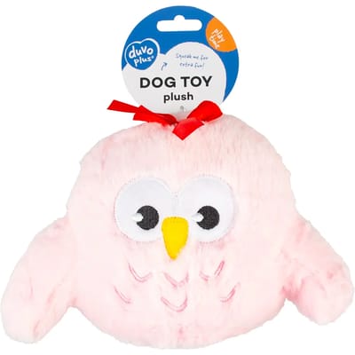 Pluchen meisjes uil voor honden Duvoplus