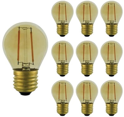 VITO LED Filament Kogellamp G45 E27 - 2W (vervangt 30W) - 300lm - 2500K Extra - 220-240V - Energiezuinig - 10 stuks
