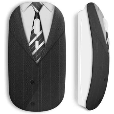 Souris sans fil - MANIACASE - Costume cravatte - Noir - USB wifi - Compatible Mac et PC