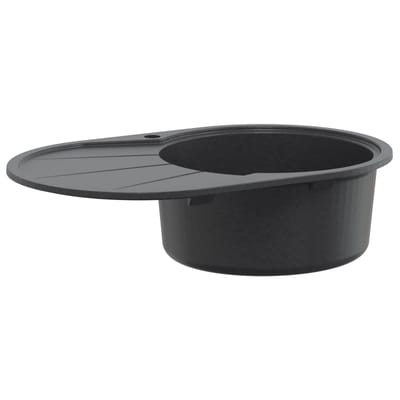 vidaXL - Keukenspoelbak - met - enkele - bak - Graniet - 77 - x - 49 - x - 20,5 - cm - Grafiet