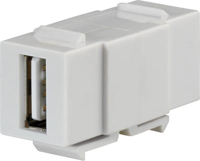 Rutenbeck KMK-USB rw 17010651 Adapter, Koppeling, dubbel 1 stuk(s)