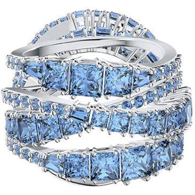 Swarovski Twist Spiraal Ontwerp 125e Verjaardag Editie Kristallen Ring Damesring 5582809 Box (Random Color),52 gray