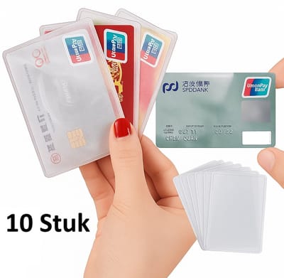 10x Kaarthouder ID Kaarthouder I ID-kaarthoesje I Pasjeshouder I Creditcard beschermhoesje I Pasjes Bescherming I Transparant