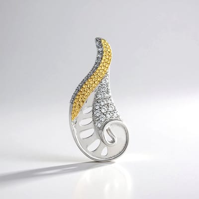 Cavill - Zilveren Hanger - 925 Sterling Zilver - 0,55 Ct Cambodjaanse Zirkonen - Elegant Rond Slijpsel - Monosono Collectie Sieraad