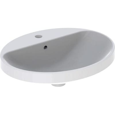 Geberit VariForm built-in washbasin 55 x 45 cm, oval, with tap hole bench 500.721.01.2