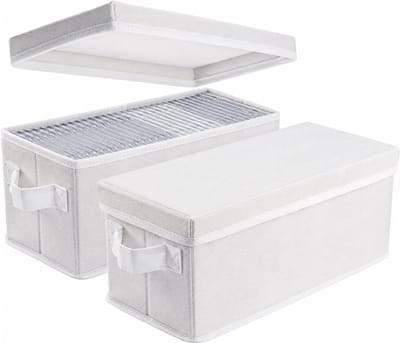 ZMR® CD Opbergdoos - CD Opbergsysteem - CD Opbergmap - Wit - 34cm x 15cm x 14cm
