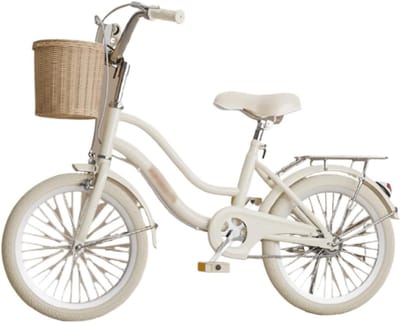 Kinderfiets zonder pedalen - Loopfiets - Buitenspelen - Verstelbaar stuur en zadel - 22 inch - Beige