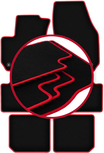 CARLUX-RED automatten voor: Opel Zafira B minivan (2005-2014)