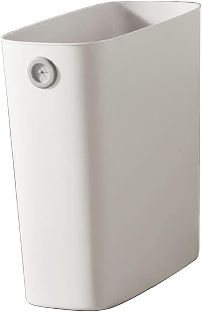 vuilnisbak - Prullenbak- Afvalbak - Niet inbegrepen vuilniszakken - vuilniszakhouder - 28×27×13 cm - wit