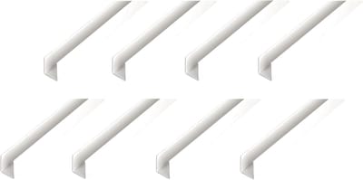 U-profiel Set - Plastic Randprofiel - Afwerking Bouw - Duurzaam PVC-U - 2000 mm Lengte - Wit