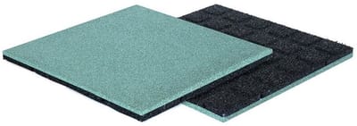 Rubber tegel 50 x 50 cm - 30 mm dik - UV-bestendig - Turquoise