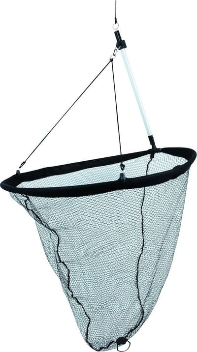 Schepnet Visgerei - Vangnet Rubber - Vissen Vanaf Kade - Inclusief 8m Touw - 83cm Diameter - Zwart