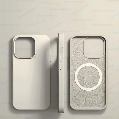 Originele vloeibare siliconen magnetische hoesjes voor APPLE iPhone 11 13 12 14 15 Pro Max 15 Plus voor Magsafe-hoesje draadloze oplaadhoes For iPhone 15 Pro wit
