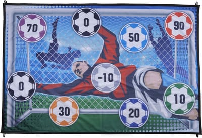 Eddy Toys Voetbaldoel Speelset - Voetbal Trainingsmateriaal met Doelwit en Bal - Binnen- en Buitenspeelgoed voor Kinderen - Opvouwbare Voetbal Goal