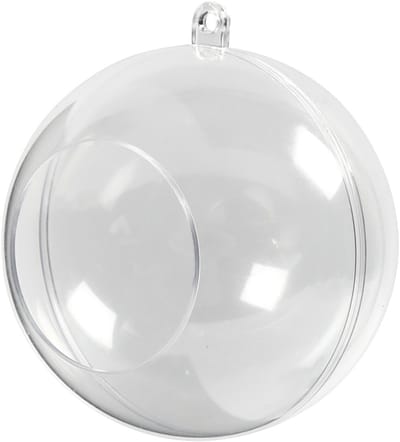 Creativ Company Decoballen met Opening 8 cm, Transparant 5 stuks