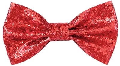 Sorprese Strik - Rood Glitter - Voorgestrikt - Vlinderstrik - Vlinderdas - Volwasennen