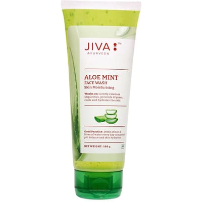 Гель для умывания с Алоэ и Мятой (50 г), Aloe Mint Face Wash,  Jiva 4.9125000000000005 white
