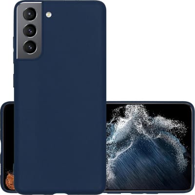 Hoesje - Geschikt voor Samsung Galaxy S22 - Sterk & Shockproof - Hoes Cover - Siliconen Case - Donkerblauw