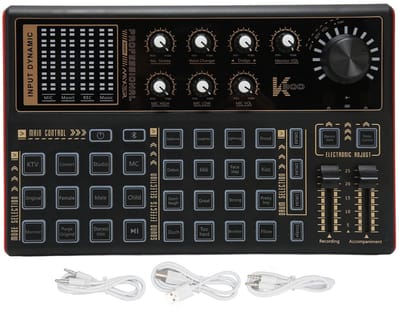 VT Goods K300 Mixer - Geluidsmengpaneel - Dual Channel Microfoon - Stemvervormer - Professioneel - Ondersteunt Android - 16 Geluidseffecten