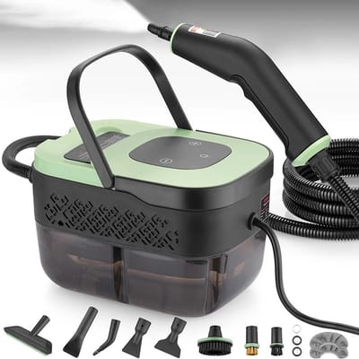 Cellista Draagbare Stoomreiniger - Handheld Hogedruk Stoomreiniger - Multifunctionele Stoomreiniger voor Auto en Huis - 105°C - 1600 ml - Groen