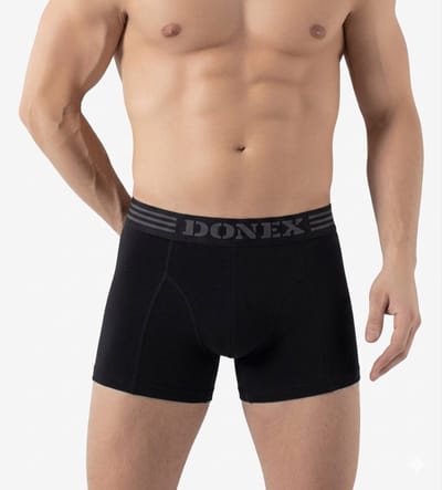 DONEX® Heren Boxershorts – 4 Stuks – Zwart – Katoen – Comfort Fit - Maat M