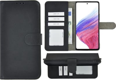 MoDo hoesje Geschikt voor Samsung Galaxy A53 5G - Kunstleer Book Case - Zwart
