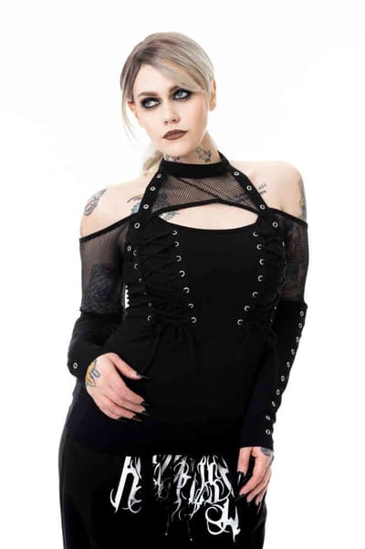 Chemical Black - Waneta Longsleeve top - S - Zwart