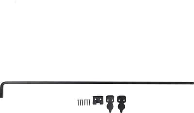 Poort Druppel Staaf - Grondstopper Deur - Poorten Beveiligen - Zwaar Stalen Rietbout - 36 Inch Lengte - Zwart