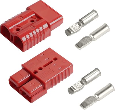 Anderson Stekker - Batterij snelscheidingsstekker - Elektrische apparaten aansluiten - Hoogstroomstekker - 175A 600V - Rood