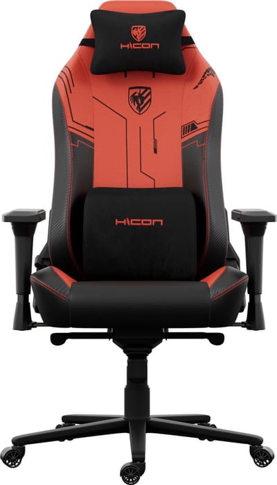 HICON® Gamestoel - Premium Luxe Gaming Stoel - Gaming Chair - 4D Armleuningen - Ergonomische Gamestoel Verstelbare - Apex Serie - EagleBlaze - Rood
