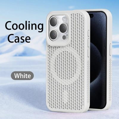 Koeling Warmteafvoer Voor Magsafe Magnetische Telefoonhoes Voor iPhone 16 14 15 13 12 11 Pro Max 16 Plus Ademend Gaas Harde Cover For iPhone 15 Plus