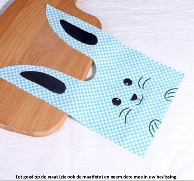 10x Uitdeelzakjes Blauw Konijn 10 x 17 cm - Cellofaan Plastic Traktatie Kado Zakjes - Snoepzakjes - Koekzakjes - Koekje - Cookie Bags - Verjaardag - Rabbit