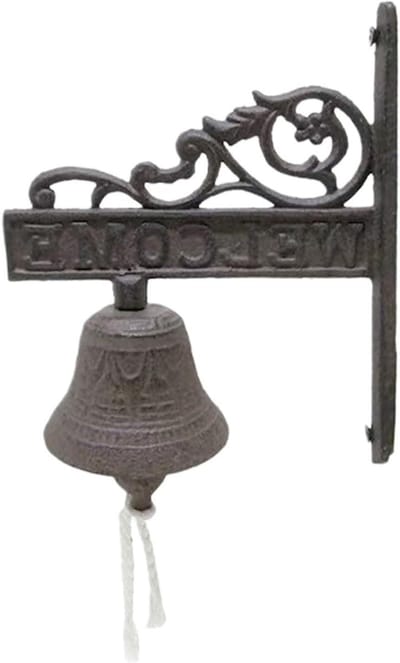 Gietijzeren Deurbel - Antieke Bel - Decoratie Huis - Roestbestendig Gietijzer - 15 x 10 x 5 cm - Antiek