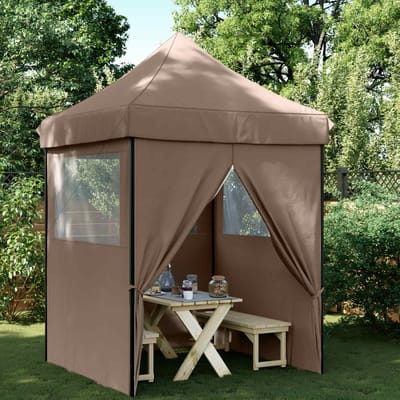 vidaXL - Partytent - 200 - x - 200 - x - 306 - cm - Bruin - Oxford - Stof