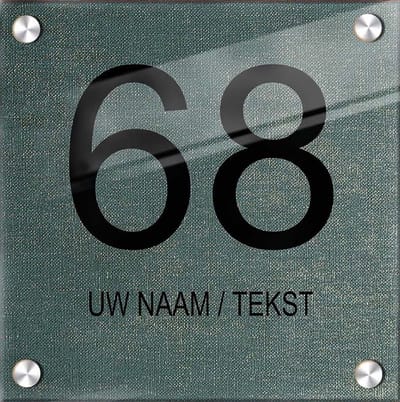 Naambordje voordeur plexiglas 15x15x0,5 cm model 1101 - Huisnummerbordje, naambordjes, naambordje huis, naamplaatjes, huisnummer bord, huisnummer bordje, originele naambordjes voordeur, huisnummerbord met naam, originele huisnummer bord