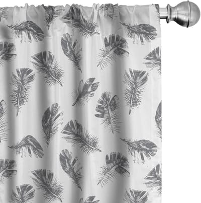 ABAKUHAUS – Veren Gordijnen – 2x75x245 cm – Paarsblauw/Wit
