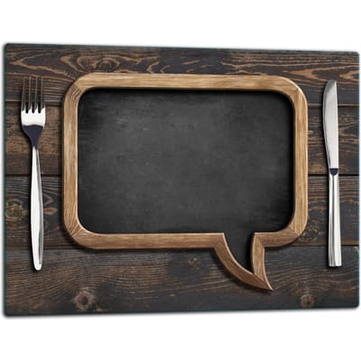 TMK ArtDeko - Snijplank - 52x40 cm - Inductie Kookplaat Bescherming - Glazen