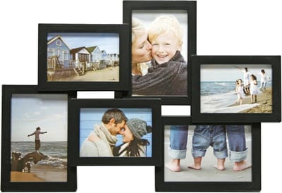 Fotolijst - Henzo - Holiday Gallery - Collagelijst voor 6 foto's - Fotomaat 10x15 cm - Zwart