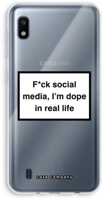 Hoesje geschikt voor Samsung Galaxy A10 hoesje - I'm dope - Soft Cover Telefoonhoesje - Bescherming aan alle Kanten en Schermrand