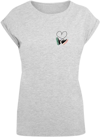 Mister Tee - Kicks Love Extended Shoulder Dames Tshirt - M - Grijs