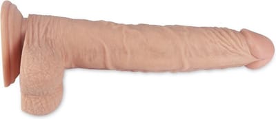 LoveToy - lekkere Dildo Ø 44 mm, 23 cm lang met ballen en zuignap Real Extreme echte verwenner